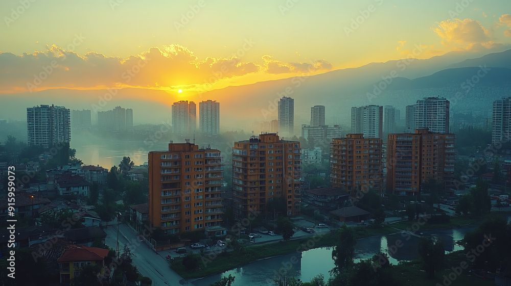 Fototapeta premium building construction in big cities.generative ai