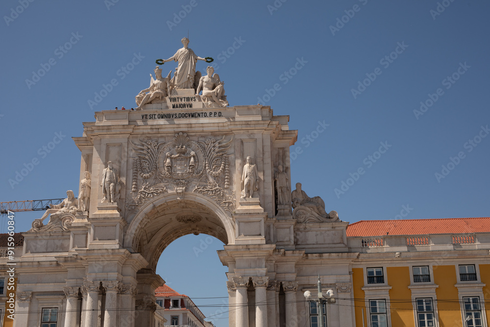 The Triumphal Arch in Lisbon Portugal a stunning example of neoclassical architecture The Triumphal Arch in Lisbon Portugal a stunning example of neoclassical architecture