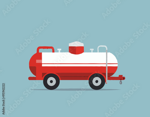 Red toy gasoline auto tanker 