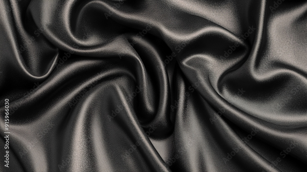 Black fabric texture with chaotic pattern, highlighting depth and contrast. Ideal for backgrounds or abstract designs, evoking a sense of mystery and complexity Black fabric texture with chaotic pattern, highlighting depth and contrast. Ideal for backgrounds or abstract designs, evoking a sense of mystery and complexity