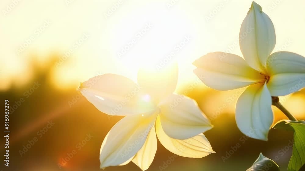 The drooping blooms of a gardenia plant perk up and follow the suns path eagerly soaking in its light. The drooping blooms of a gardenia plant perk up and follow the suns path eagerly soaking in its light.