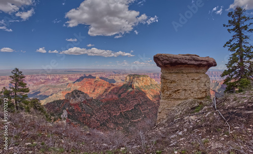 View from Siegfried Spire from Atoko Point, Siegfried Pyre, North Rim, Arizona, USA photo