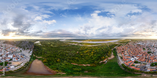 Imagem panorâmica em 360 graus da Gruta localizada na cidade de Bom Jesus da Lapa, situada no estado da Bahia, Brasil photo