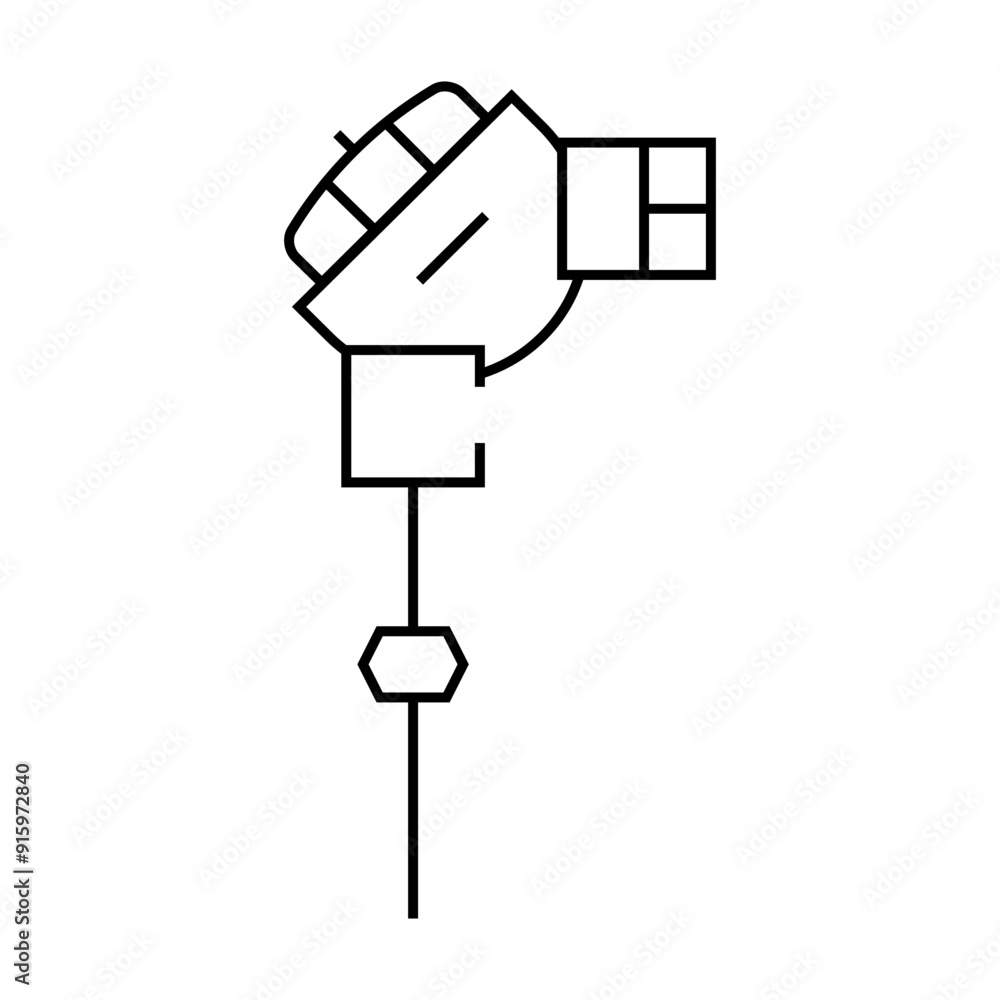 resistance thermometer line icon vector. resistance thermometer sign. isolated contour symbol black illustration resistance thermometer line icon vector. resistance thermometer sign. isolated contour symbol black illustration