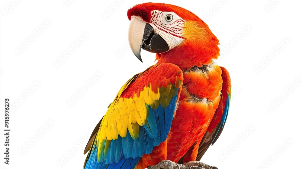 Fototapeta premium parrot isolated on white background