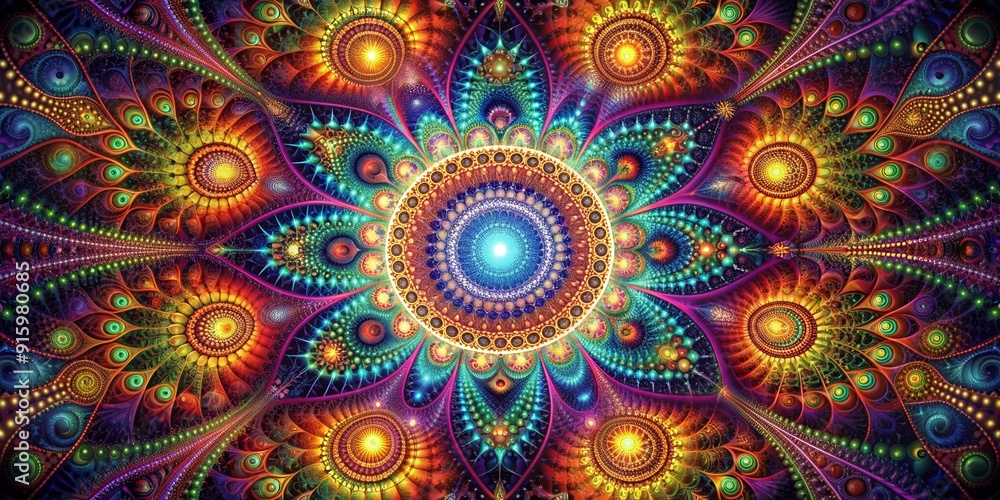 Fractal burst arrangement showcasing intricate geometric patterns and vibrant colors, fractal, burst, arrangement Fractal burst arrangement showcasing intricate geometric patterns and vibrant colors, fractal, burst, arrangement