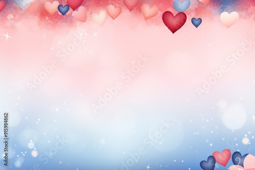 pink background with hearts and glitter. wallpaper. valentine's day greeting card Love. Space for text