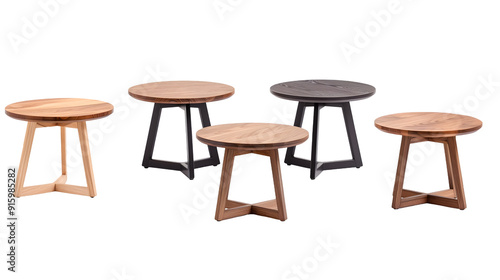 Wooden tables featuring modern furniture design. Stylish wooden tables in various finishes showcasing contemporary craftsmanship and elegance. Perfect for stylish interiors and modern decor