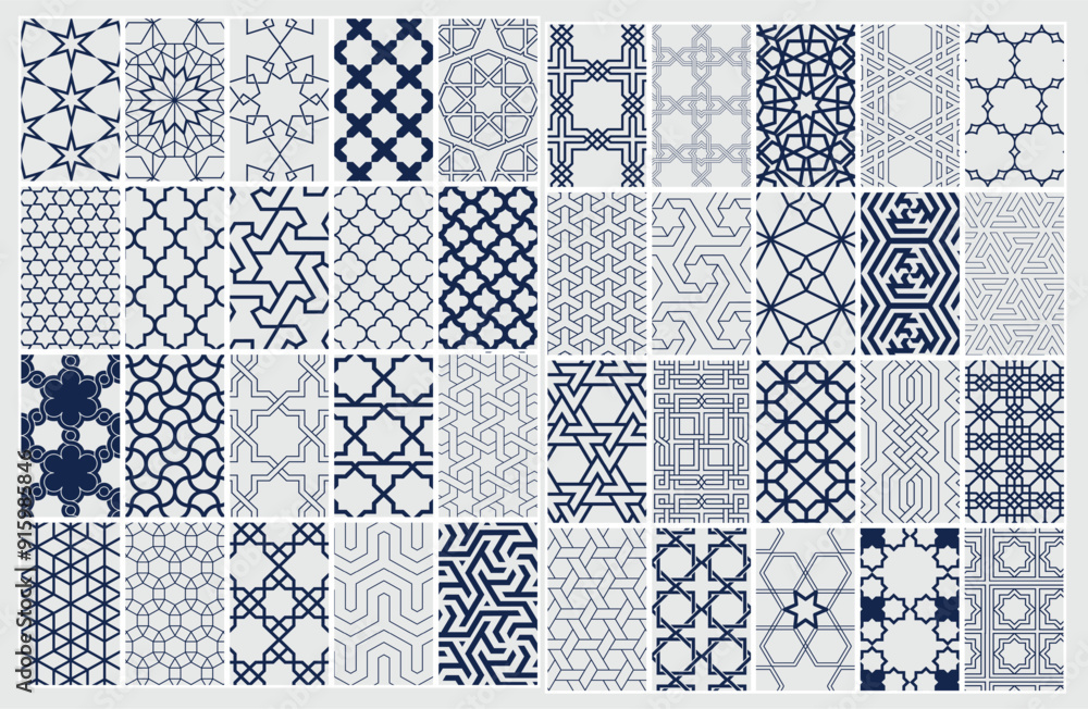 Pack of 40 Islamic Patterns, Arabic Patterns, Persian Pattern Pack of 40 Islamic Patterns, Arabic Patterns, Persian Pattern