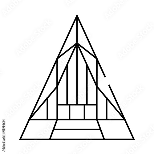 united states air force academy cadet chapel line icon vector. united states air force academy cadet chapel sign. isolated contour symbol black illustration