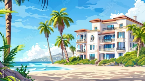 Beachfront Hotel - Vacation Scene