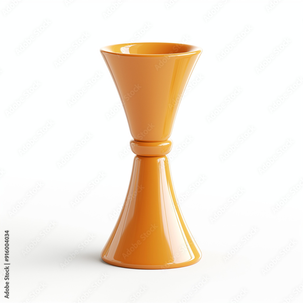 A glossy orange vase with a modern design, suitable for floral arrangements or decoration. A glossy orange vase with a modern design, suitable for floral arrangements or decoration.
