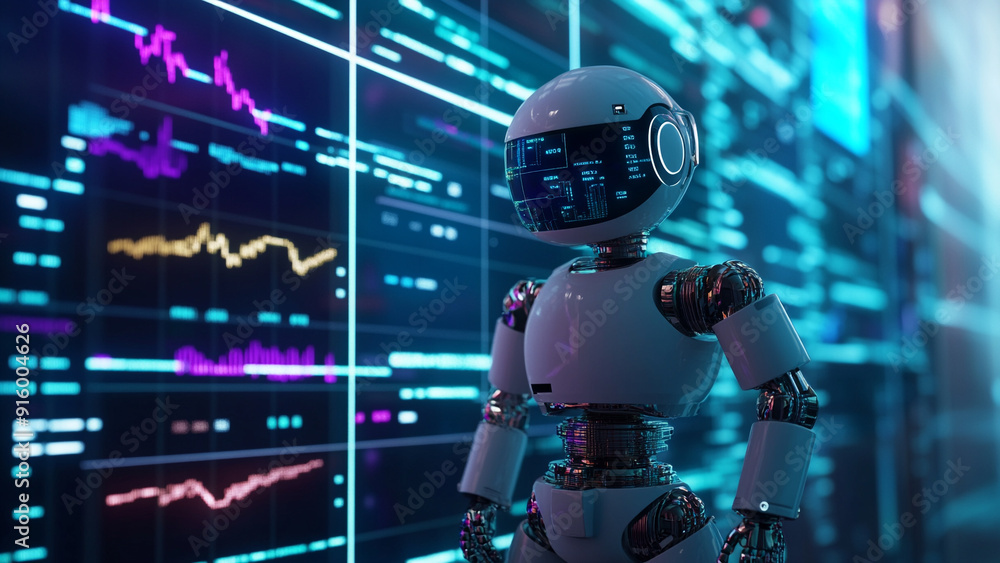 AI-Powered Robot with Growing Forex Graph AI-Powered Robot with Growing Forex Graph