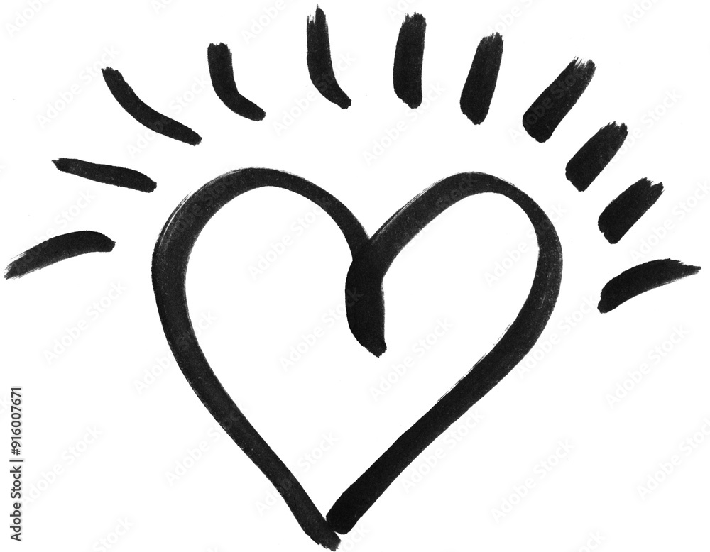 Heart Abstract hand drawing shape, scribble comic emoticon element isolated on white background . Heart Abstract hand drawing shape, scribble comic emoticon element isolated on white background .
