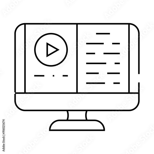 audio book line icon vector. audio book sign. isolated contour symbol black illustration