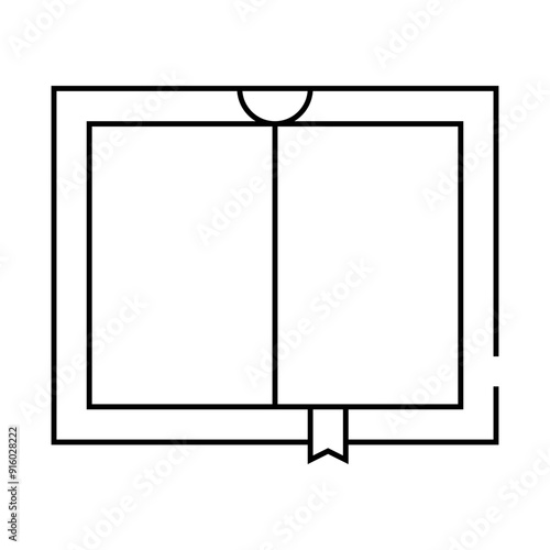 braille book line icon vector. braille book sign. isolated contour symbol black illustration