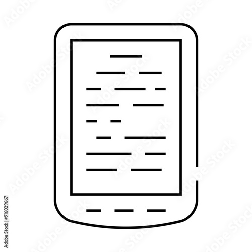 electronic read book gadget line icon vector. electronic read book gadget sign. isolated contour symbol black illustration