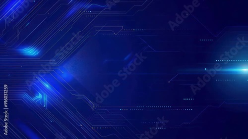 Futuristic digital background with glowing blue lines and circuits, perfect for technology and innovation themes.