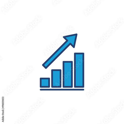 Growing graph Icon. Chart icon. diagram icon
