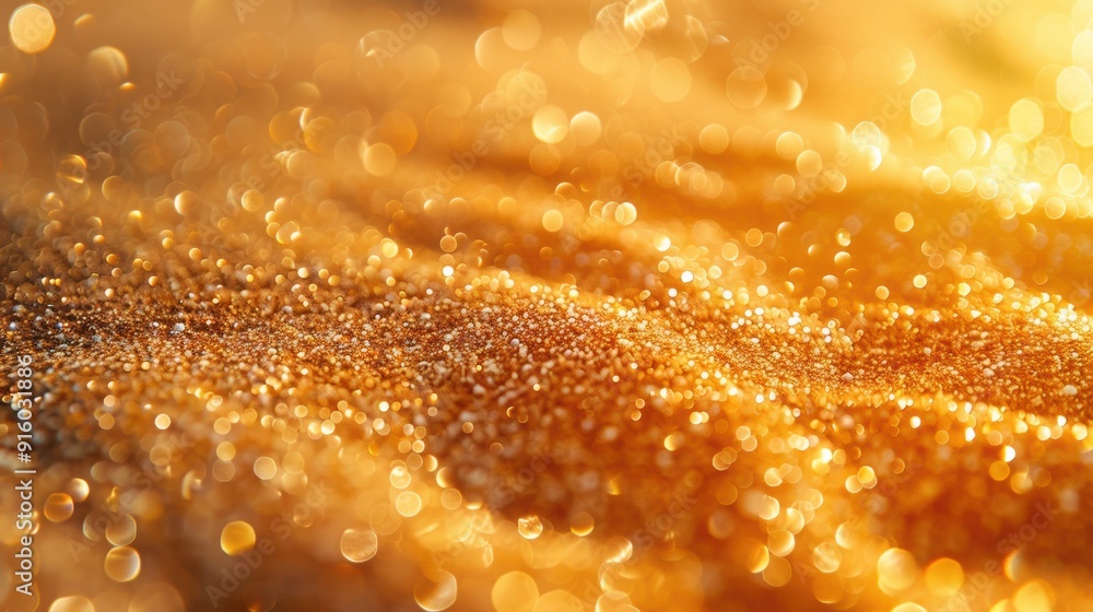 Golden sparkle background. AI. Golden sparkle background. AI.