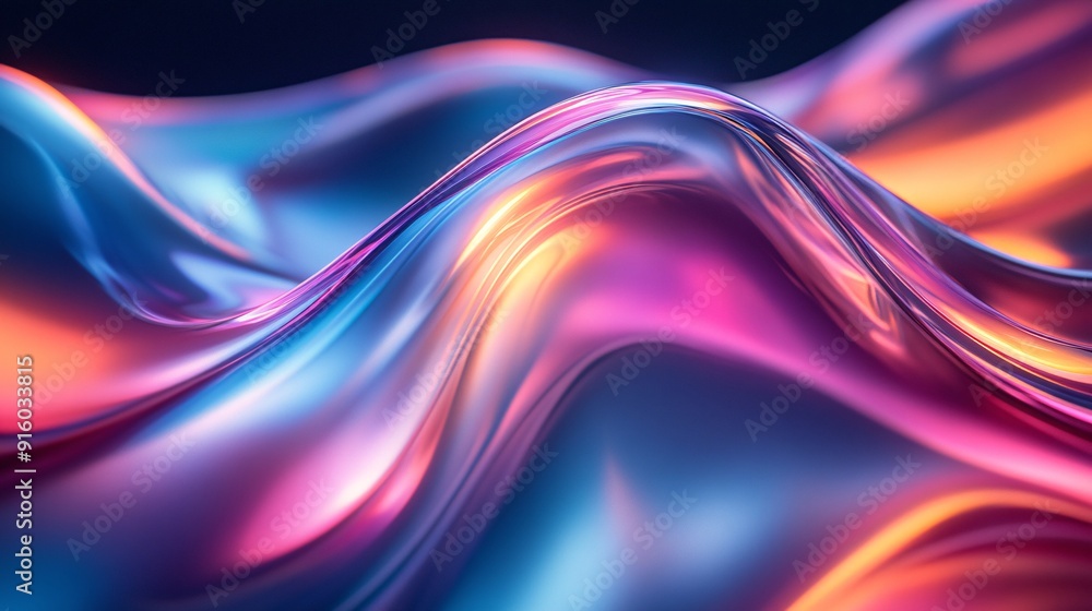 Abstract liquid background with colorful neon iridescent waves. Abstract liquid background with colorful neon iridescent waves.