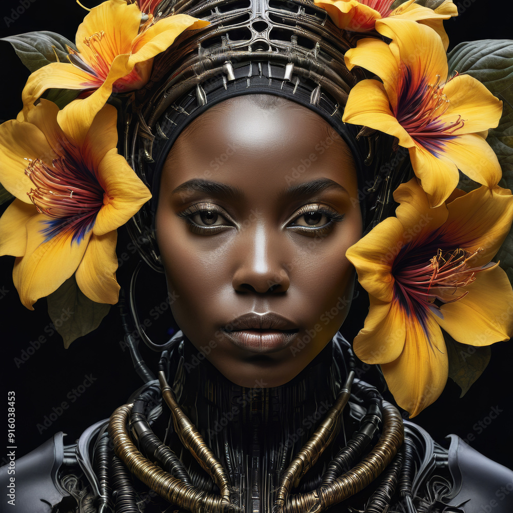 African Women Black Beautiful Brave and Bressed - Pink Color Garden Flag LT15 main image 0