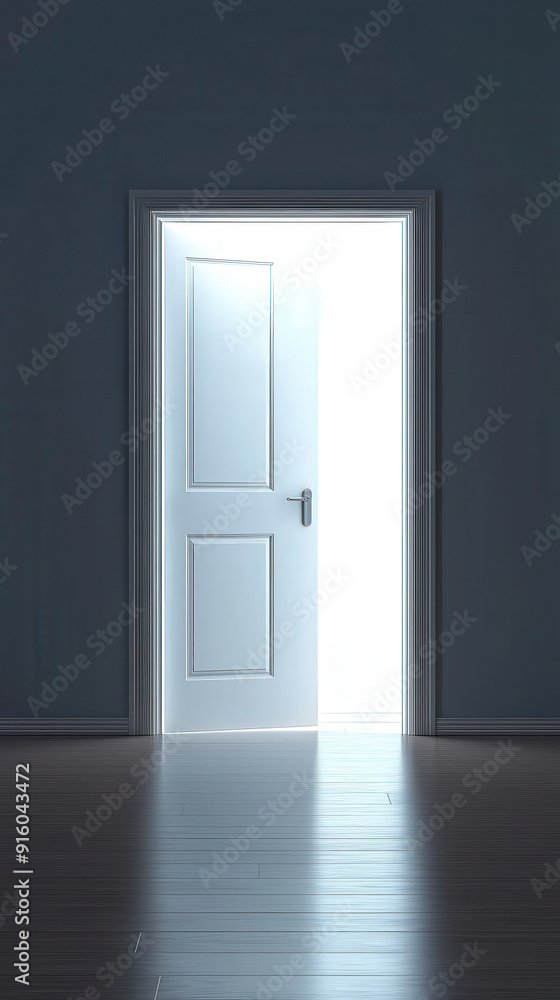 Bright white door in a contemporary interior space Bright white door in a contemporary interior space