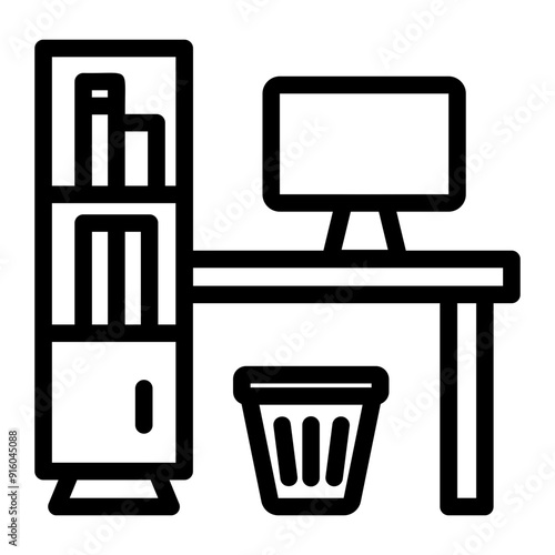 office keeping Line Icon