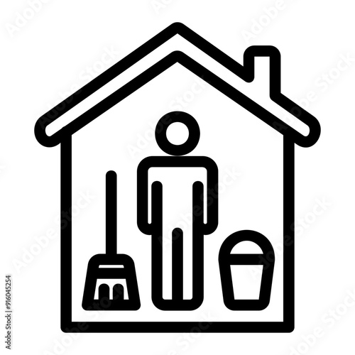 house keeping Line Icon