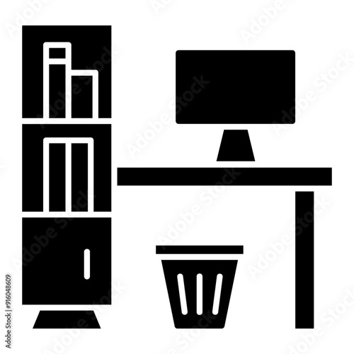 office keeping Solid icon