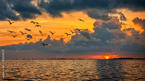 Wallpaper Mural Sunset near Mosquito Cay, Exuma in The Bahamas Torontodigital.ca