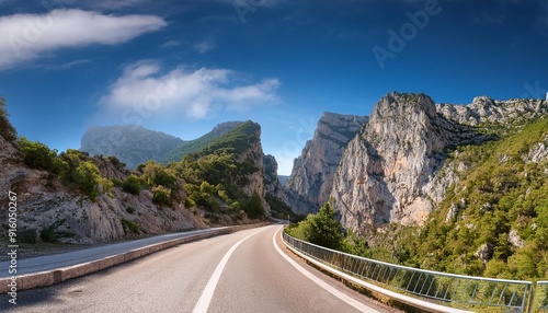 road to cians gorge regional nature reserve alpes maritimes france photo