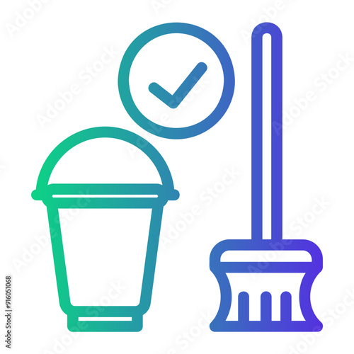 house keeping Line Gradient Icon