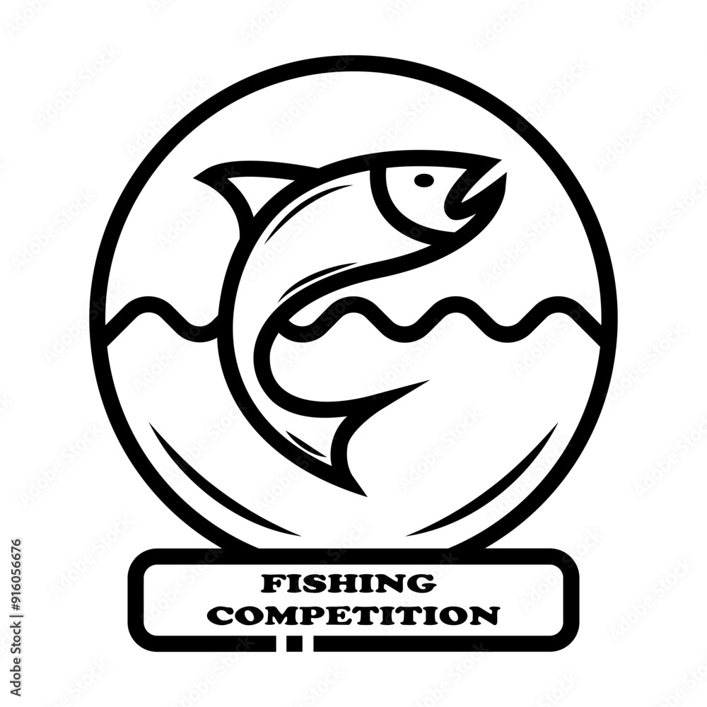 fishing competition Line Icon fishing competition Line Icon