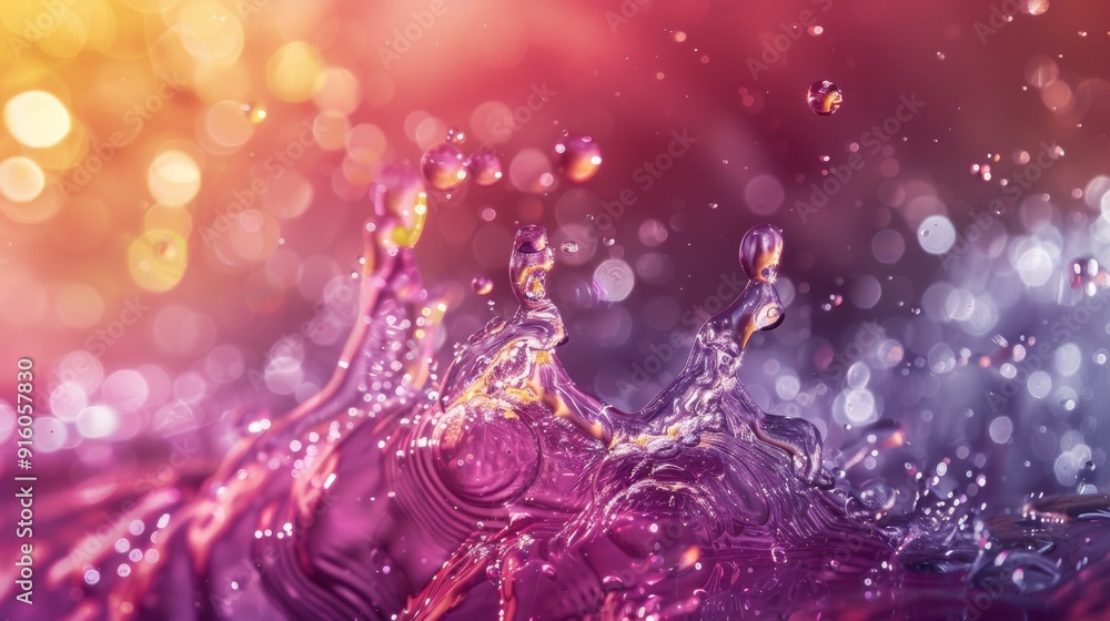 Abstract water splash with colorful bokeh Abstract water splash with colorful bokeh