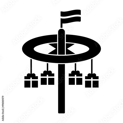 climbing slippery pole Solid icon