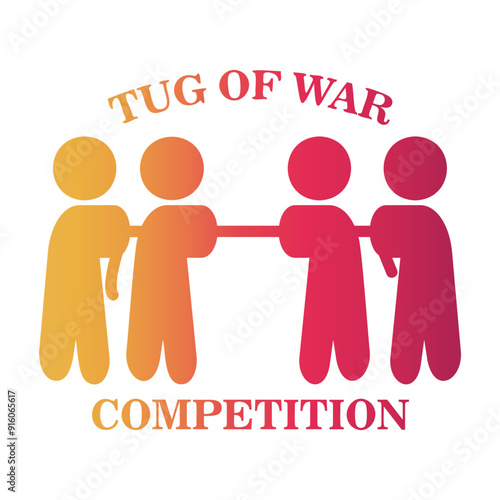 tug of war competition Gradient icon