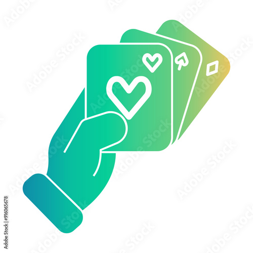 card game Gradient icon