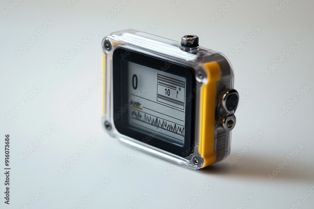 Fototapeta premium Isolated Insulin Pump Medical Device Concept on Blank White Generative Illustration