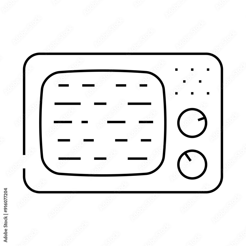 tv retro television device line icon vector. tv retro television device sign. isolated contour symbol black illustration tv retro television device line icon vector. tv retro television device sign. isolated contour symbol black illustration
