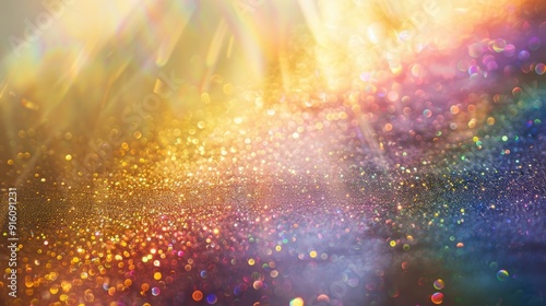 Prismatic Light Rainbow, Glittery Sunlight Overlay