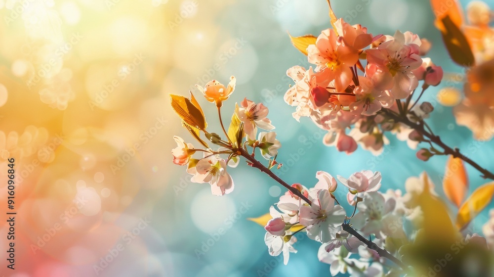 Springtime cherry blossoms with soft bokeh background Springtime cherry blossoms with soft bokeh background