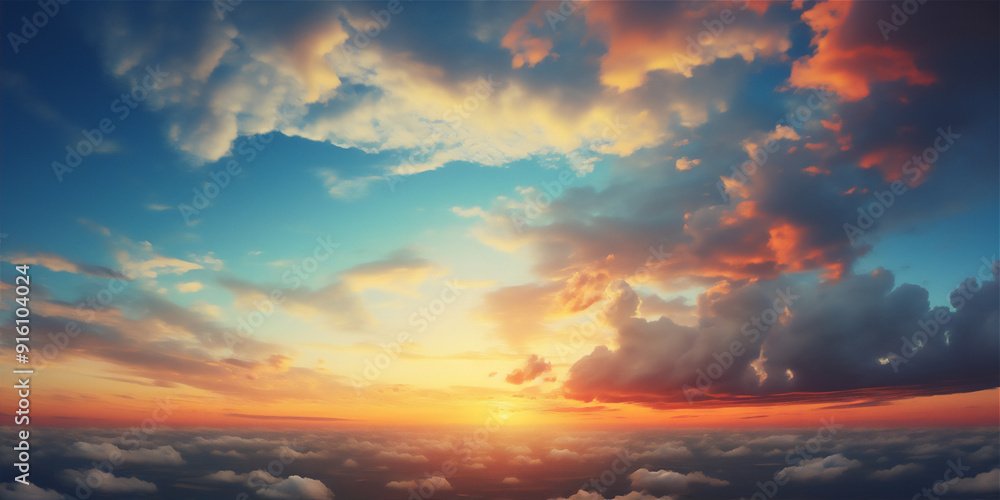 Sunset sky with beautiful dramatic clouds version 18 Sunset sky with beautiful dramatic clouds version 18