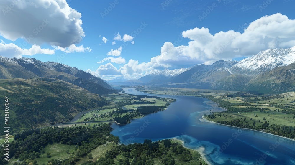 Navigate the scenic landscapes of New Zealand in 3D, with its majestic mountains, lush valleys, and breathtaking coastlines. Navigate the scenic landscapes of New Zealand in 3D, with its majestic mountains, lush valleys, and breathtaking coastlines.