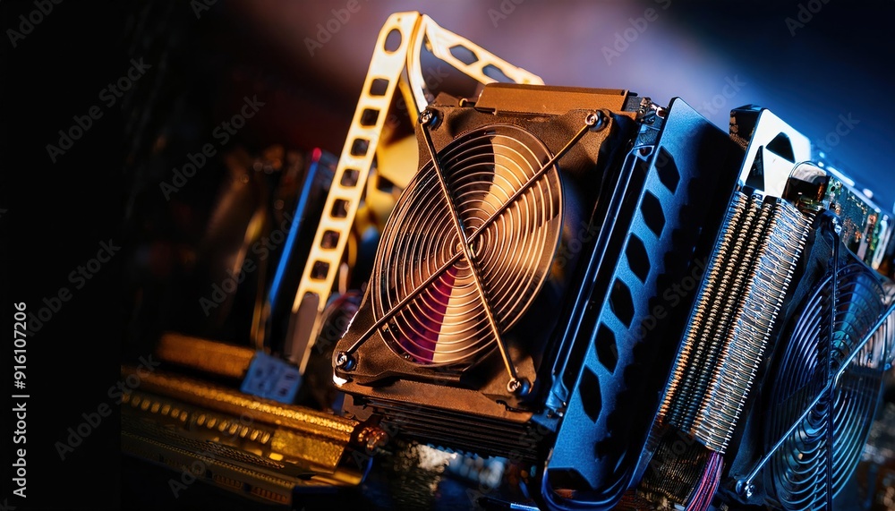 Obraz premium High-Performance Graphics Card Cooling System