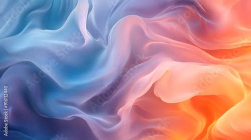 Abstract Background with Flowing Waves and Gradient Colors