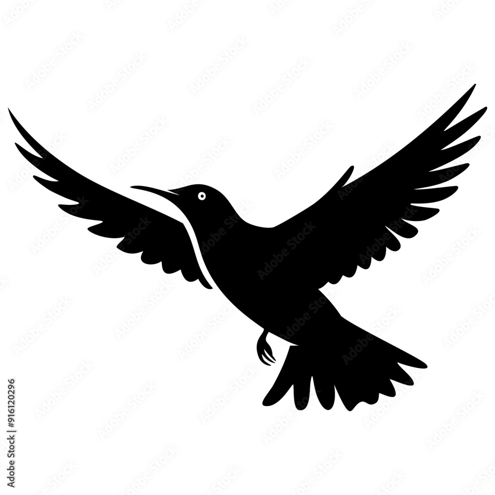 Fototapeta premium eagle flying vector silhouette