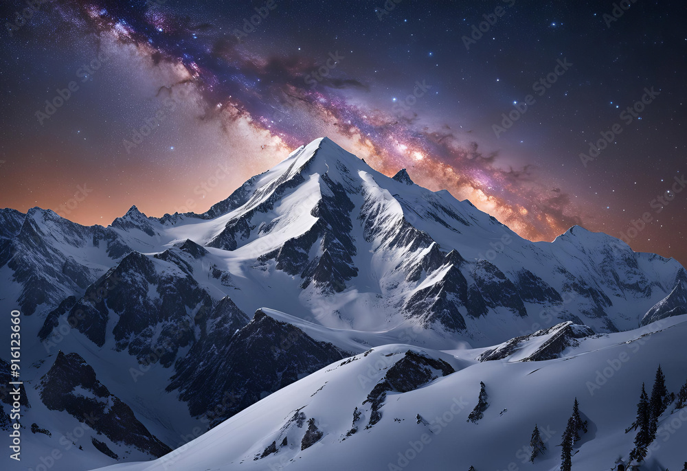 galaxy behide the mountains galaxy behide the mountains