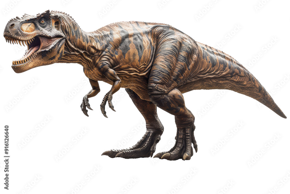 Carcharodontosaurus on a white backdrop, showcasing its grand size, intricate details, and distinctive features, emphasizing its powerful presence Carcharodontosaurus on a white backdrop, showcasing its grand size, intricate details, and distinctive features, emphasizing its powerful presence