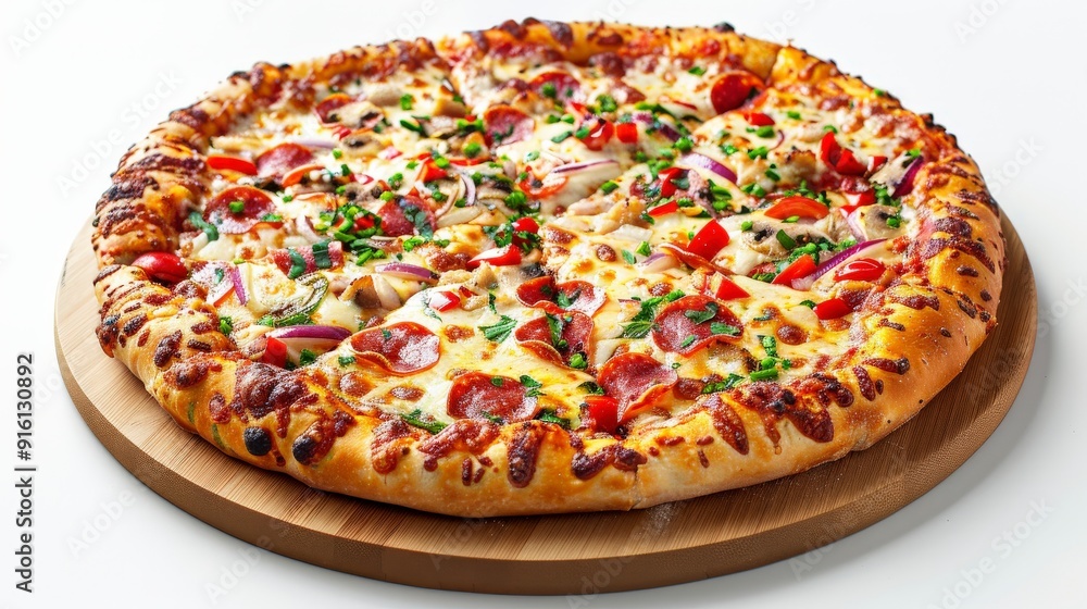 Delicious Classic Pizza with Crispy Crust and Melty Cheese Toppings Delicious Classic Pizza with Crispy Crust and Melty Cheese Toppings